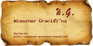 Wieszner Graciána névjegykártya